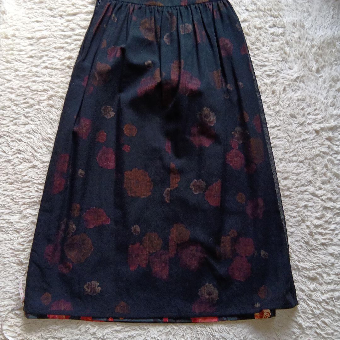 COMME des GARÇONS フラワープリント ロングスカート M
