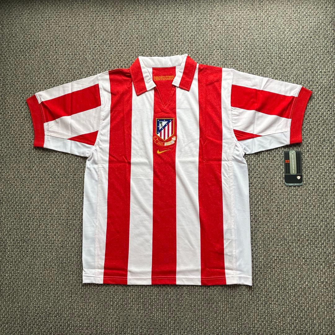 03-04 H アトレティコ マドリード 100周年記念ユニフォーム 半袖M・NIKE