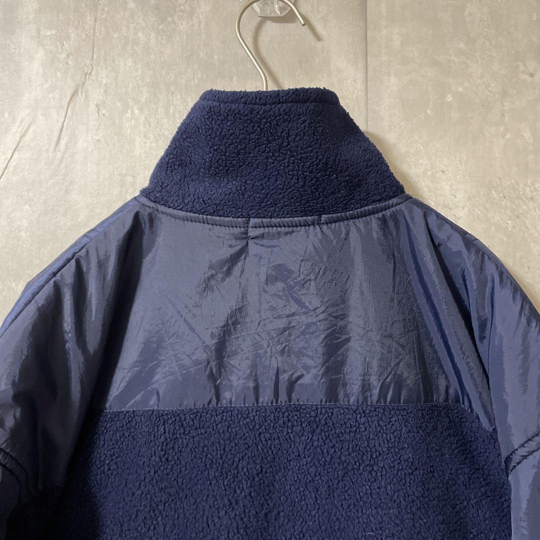 RalphLaurenラルフローレンハーフジップフリース紺ネイビー刺繍ロゴ90s
