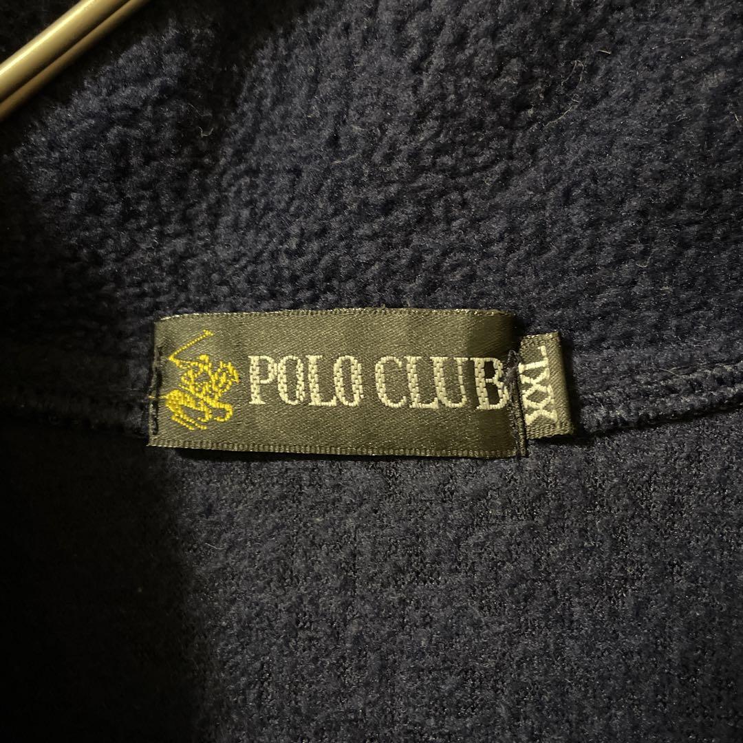 RalphLaurenラルフローレンハーフジップフリース紺ネイビー刺繍ロゴ90s