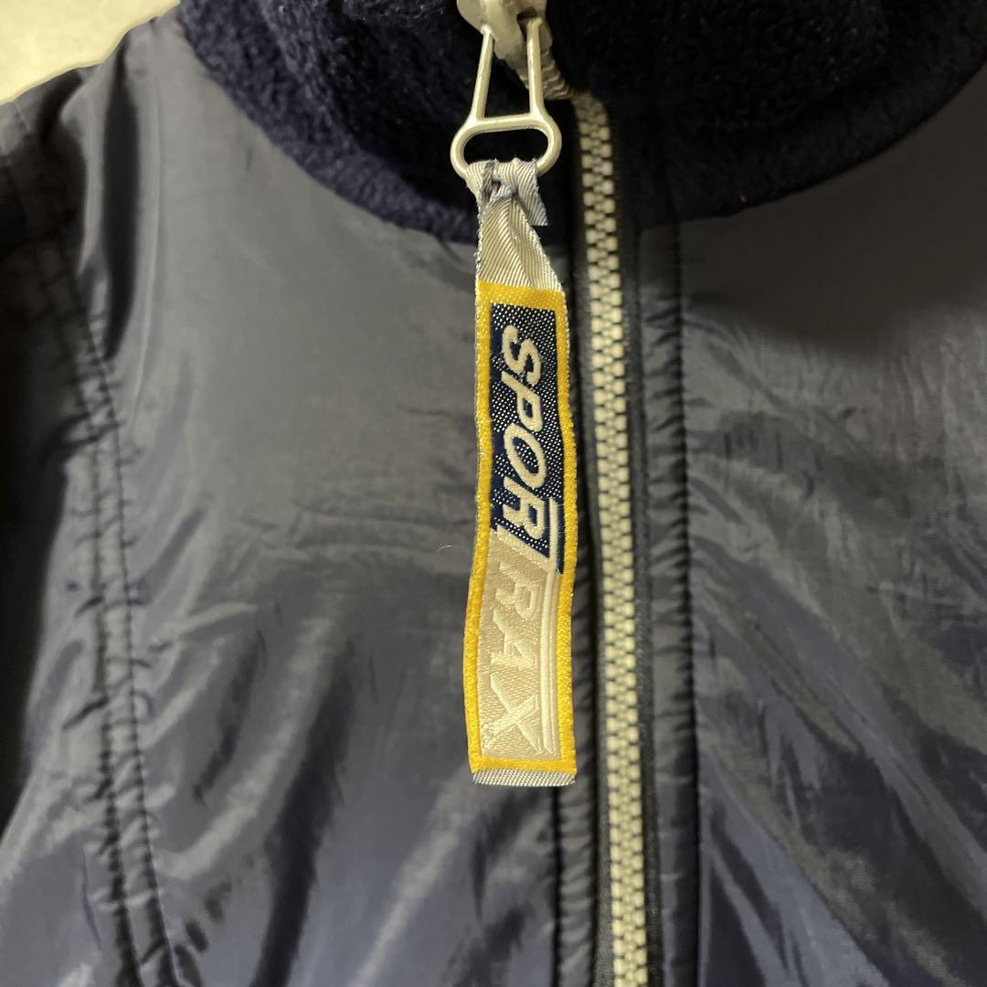RalphLaurenラルフローレンハーフジップフリース紺ネイビー刺繍ロゴ90s
