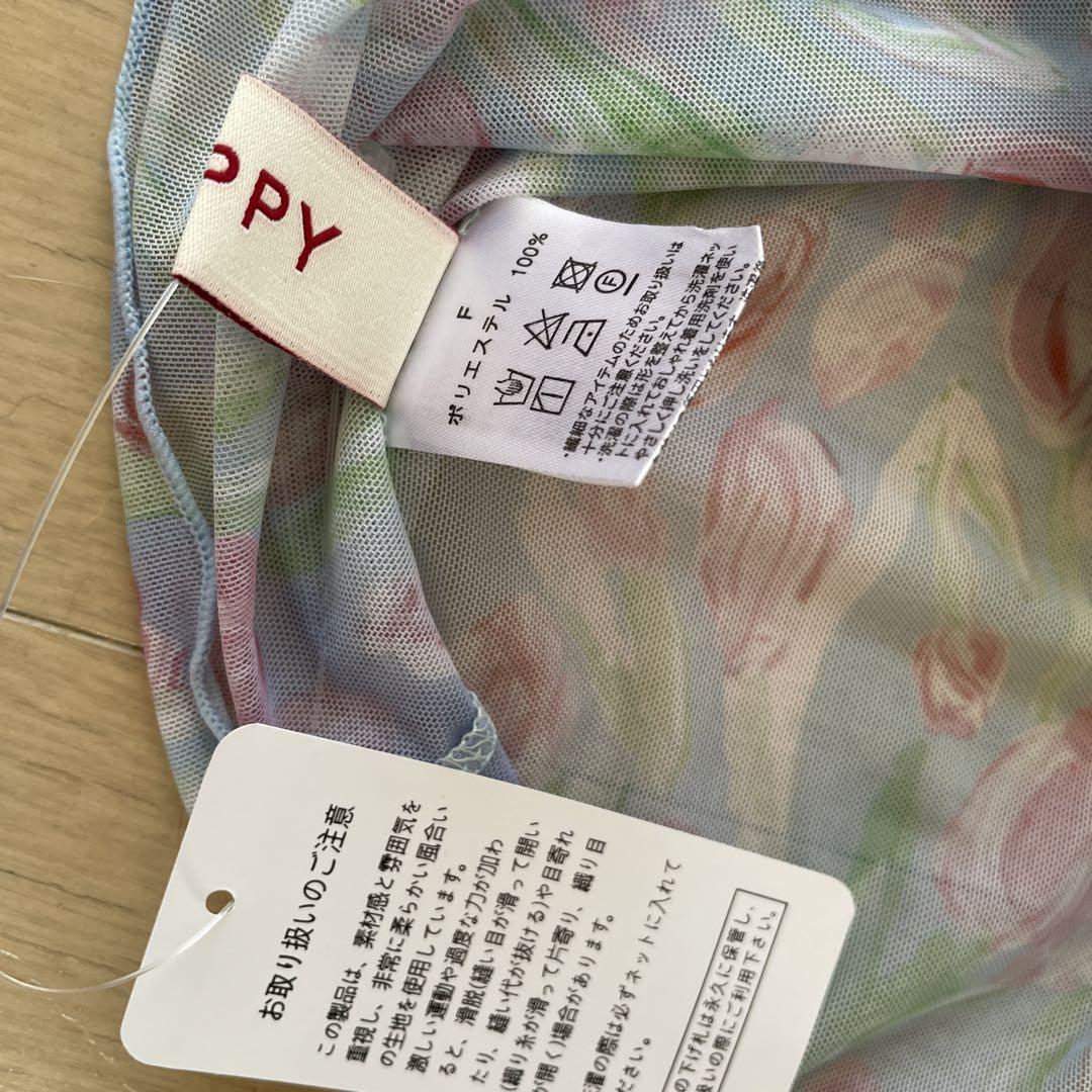 POPPY あさぎーにょ ギンガムチェック トップス 赤