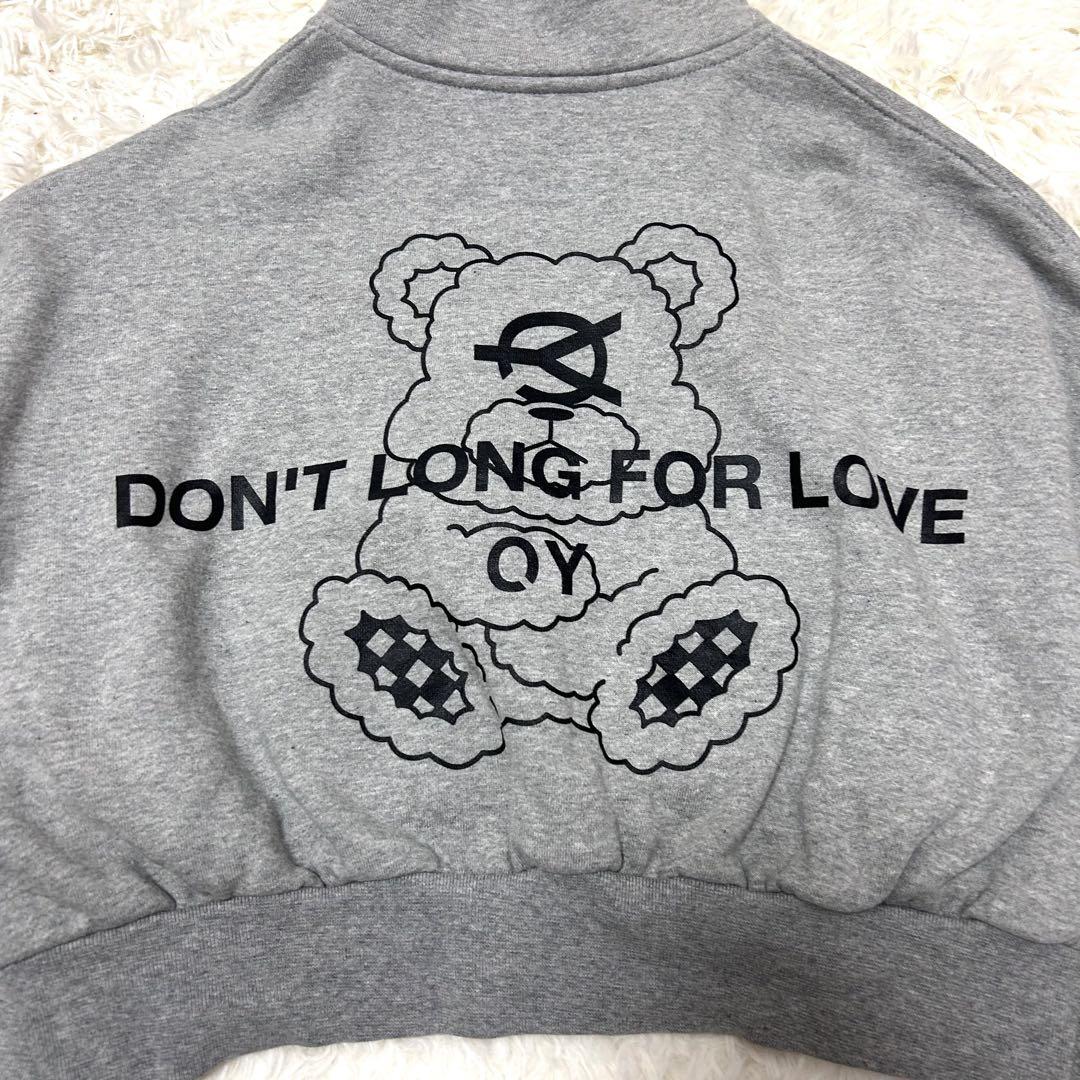 トップス LINE STONE ODOLLY POLA ZIPPER CROP MTM