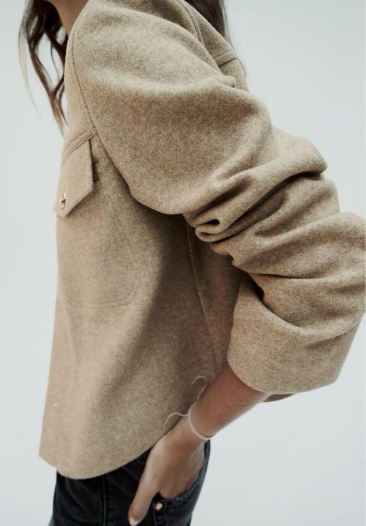 【M】ZARA ザラ　ソフトショートジャケット　ショート　ジャケット　s