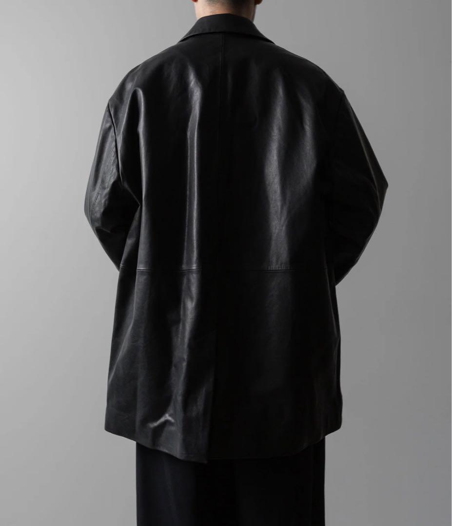 【ssstein】LEATHER DOUBLE BREASTED JACKET