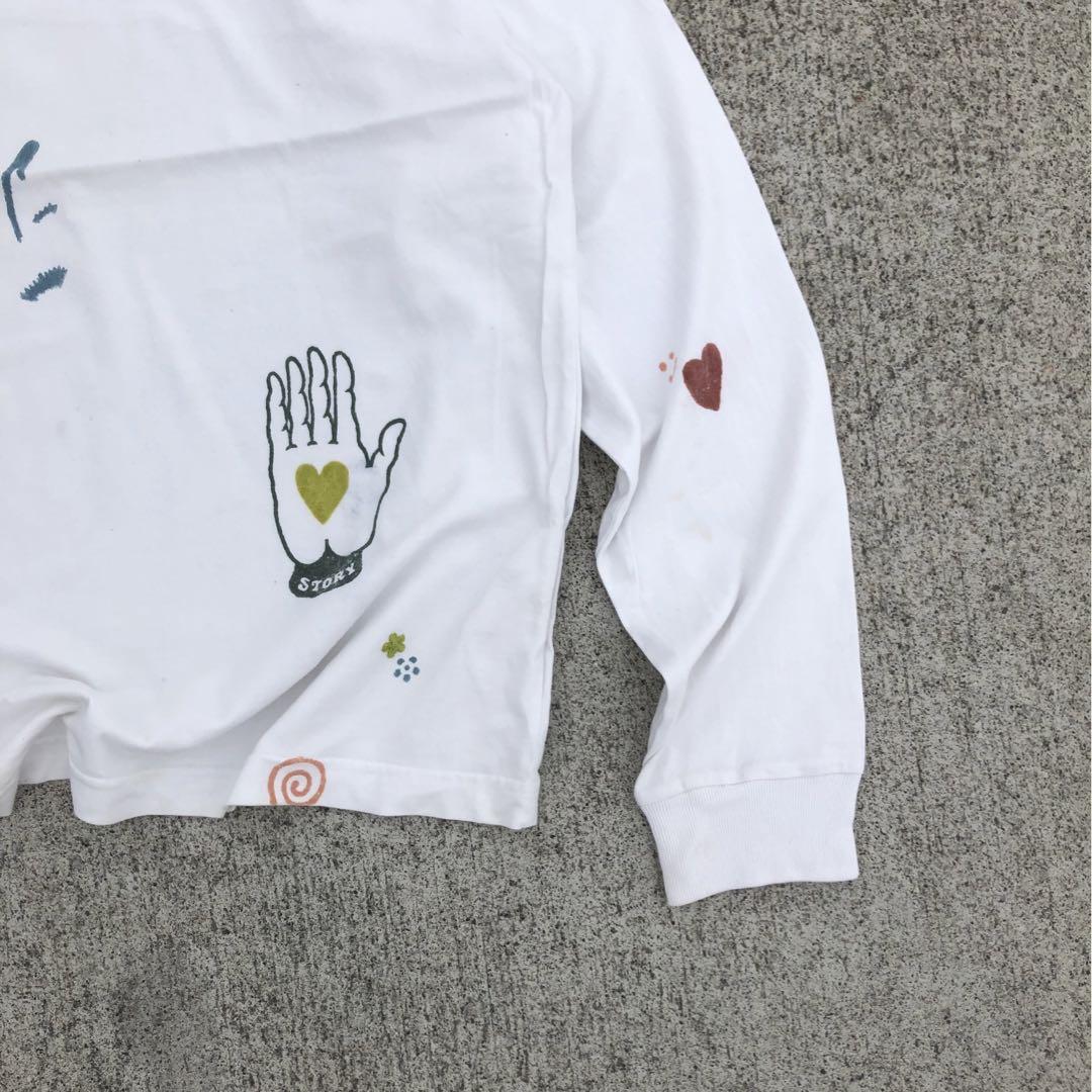 希少！story mfg 長袖　tシャツ ロンtee 刺繍　手縫い
