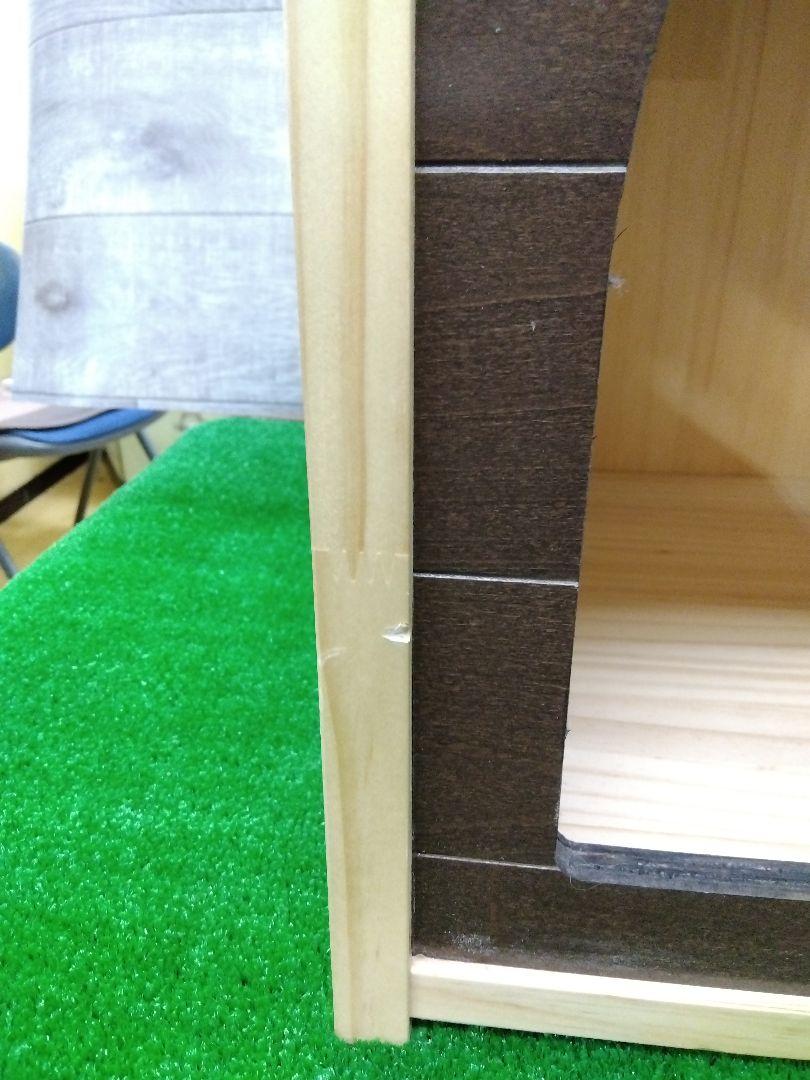 ☆送料込☆ワンちゃん用ハウス付サイドテーブル　天然木　犬　ペット用