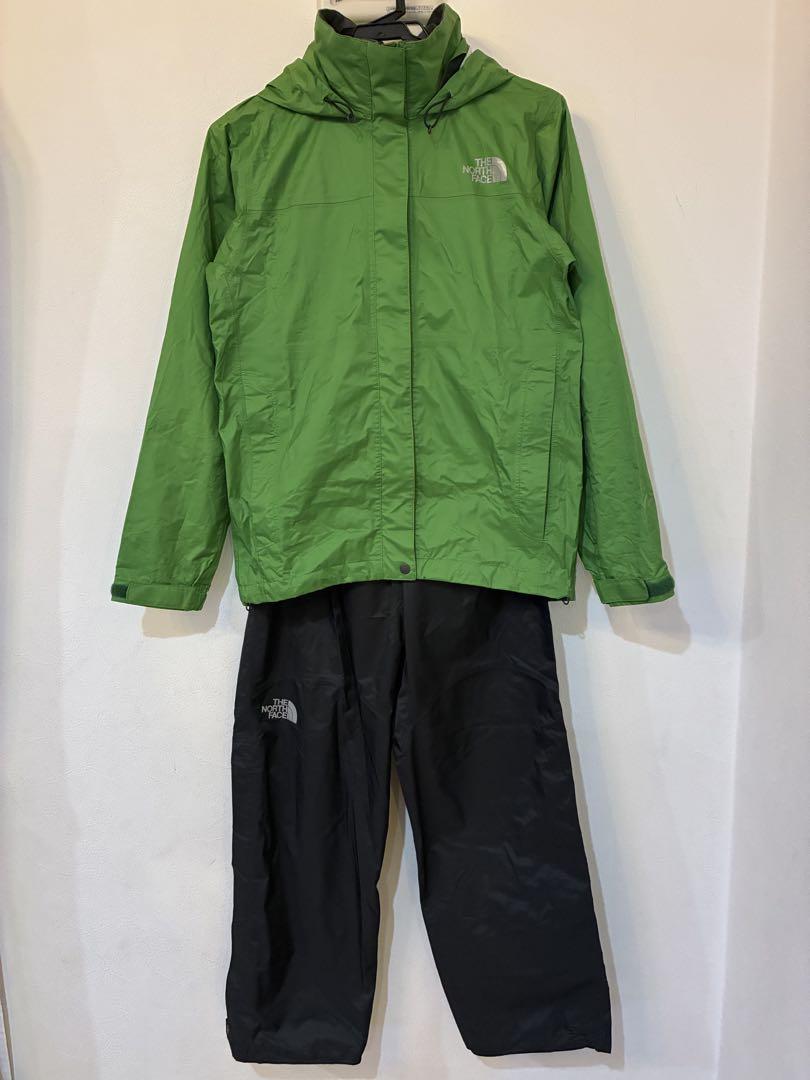 THE NORTH FACE レインウェアセット グリーン/ブラック　S