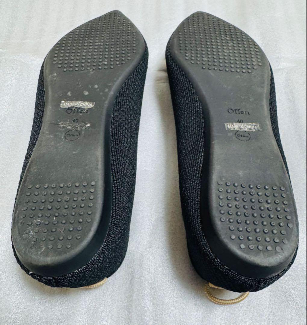 【美品】Offen ニット フラットシューズ 40