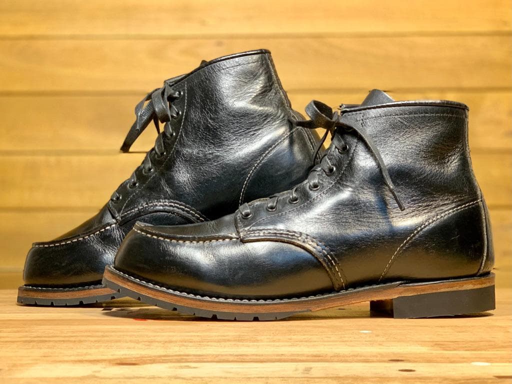 9015美品8D／08年レッドウィング黒ブーツベックマンブラックフェザーストーン 