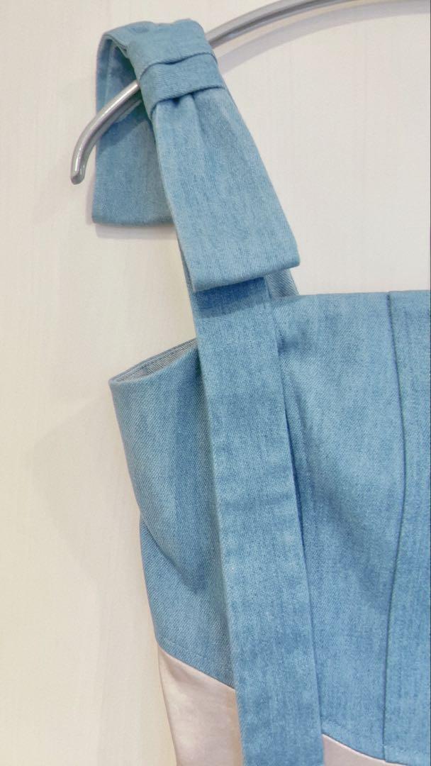 【新品未使用タグ付き】LILY BROWN ショルダーリボンワンピース