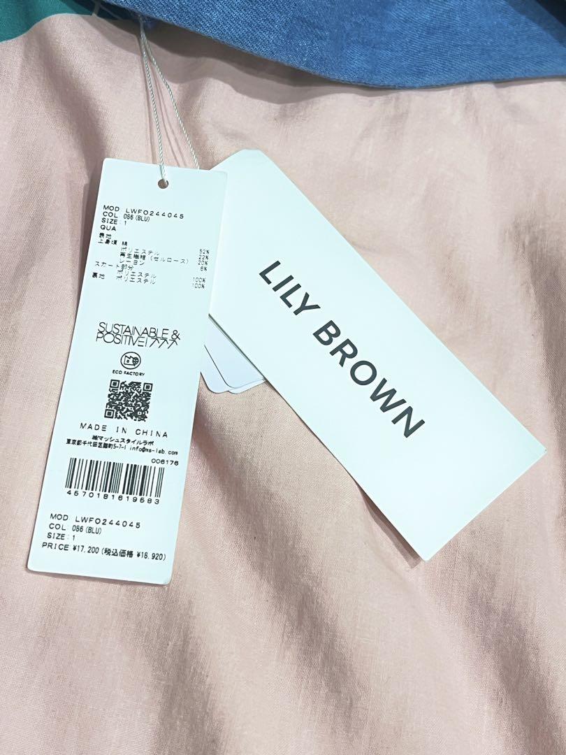 【新品未使用タグ付き】LILY BROWN ショルダーリボンワンピース