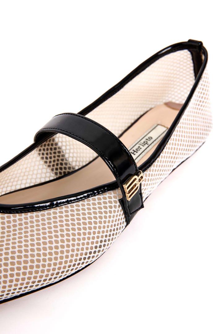 靴 Her lip to Mary Jane Mesh Flats