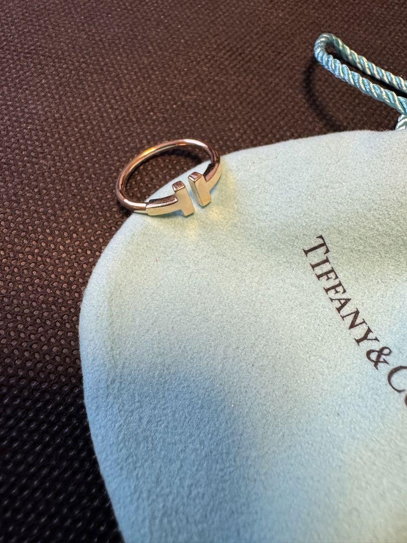 正規店仕入れの ティファニーTワイヤーリング TIFFANY&Co. 10号 粗品付 美品 アクセサリー