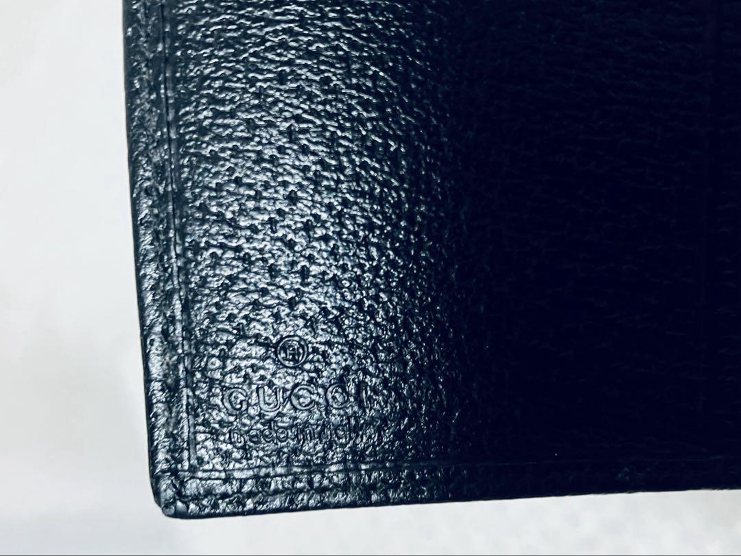 GUCCI /グッチ Gクリップ レザー 二つ折札入れ2箇所 小銭入れあり