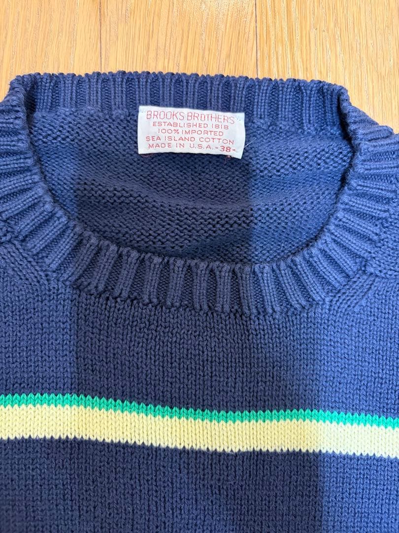 70s vintage Brooks Brothers ボーダーニット USA製