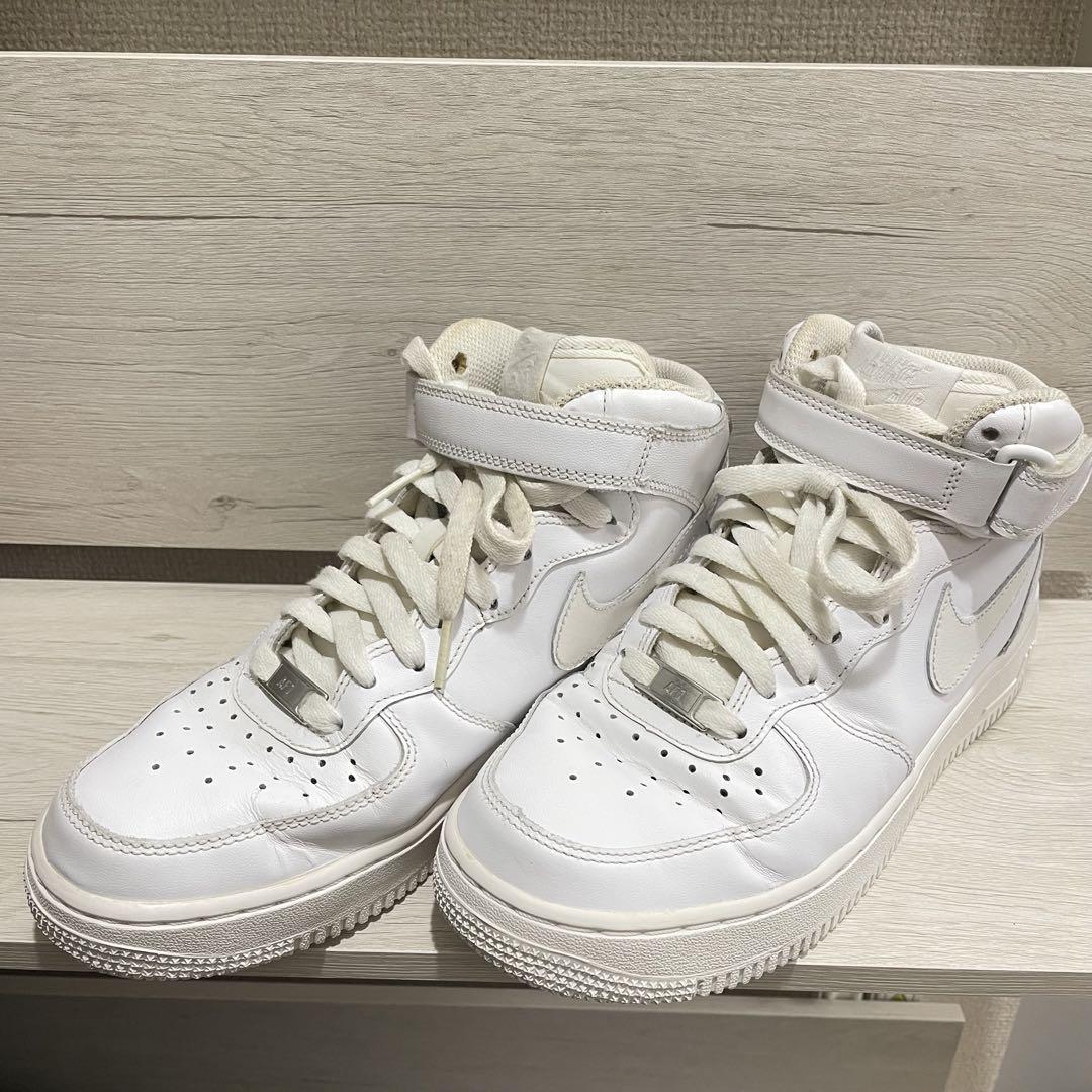 NIKE Air Force 1 ミッドホワイト07 25.0