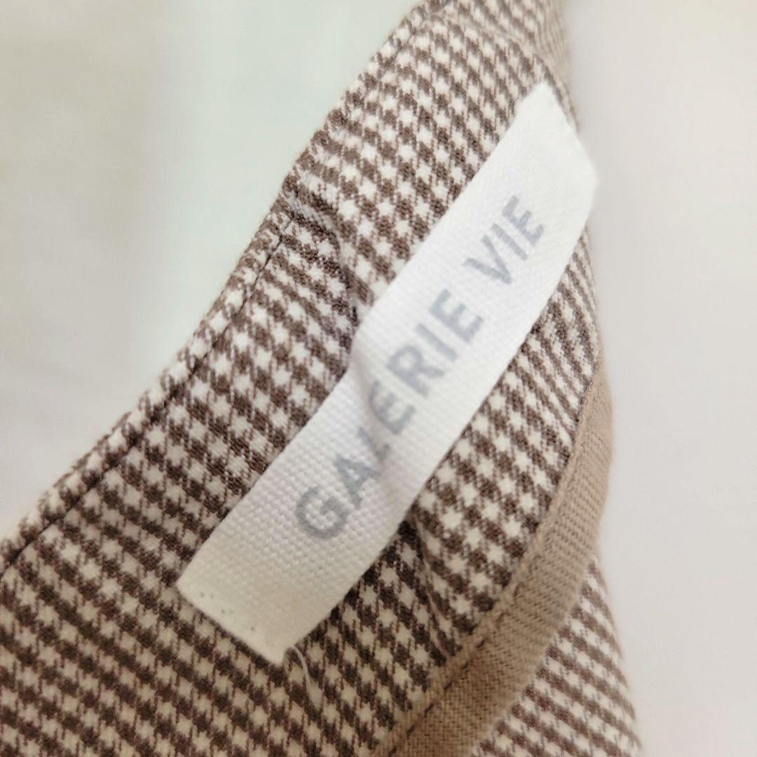 専用⭐GALERIE VIE コットンリネンストレッチセミワイドクロップドパンツ