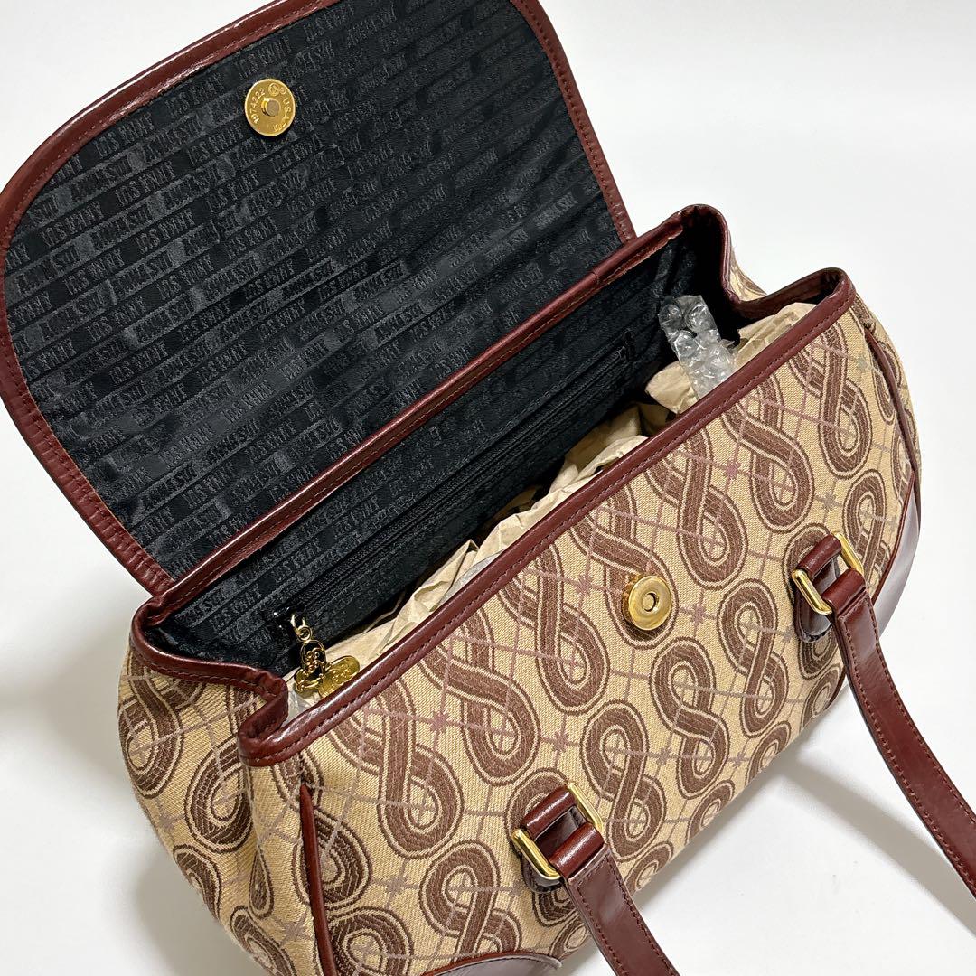 極美品 ANNA SUI ハンドバッグ フラップ ゴールド金具 e139