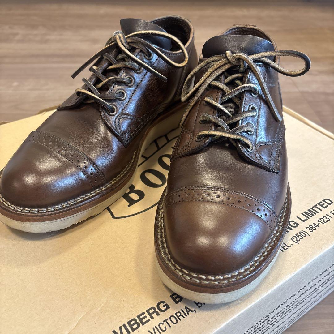 ヴァイバー【VIBERG】茶 オックスフォードワークブーツ SIZE\"7.0\"