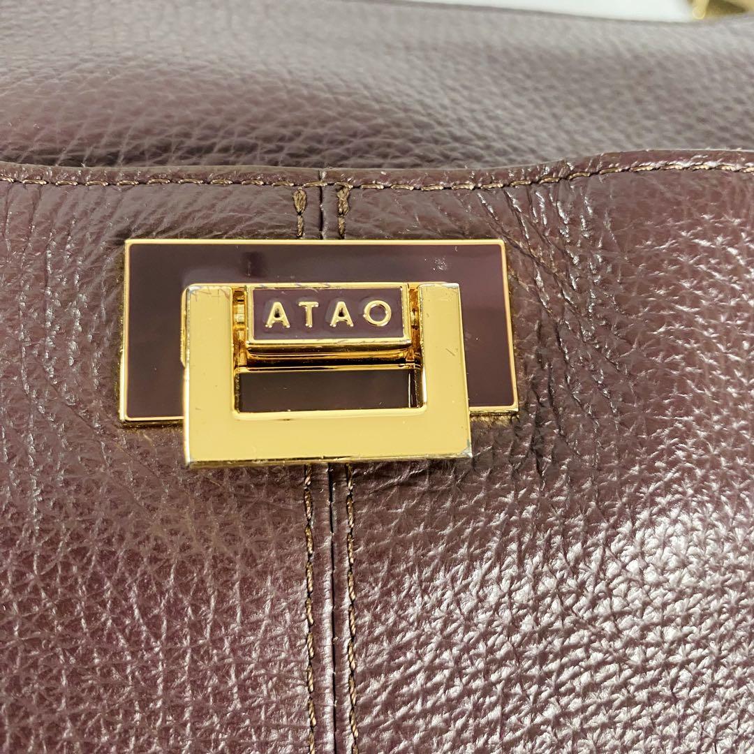 【人気】ATAO　アタオ　ウィークエンド　2way　バーガンディ　撥水レザー
