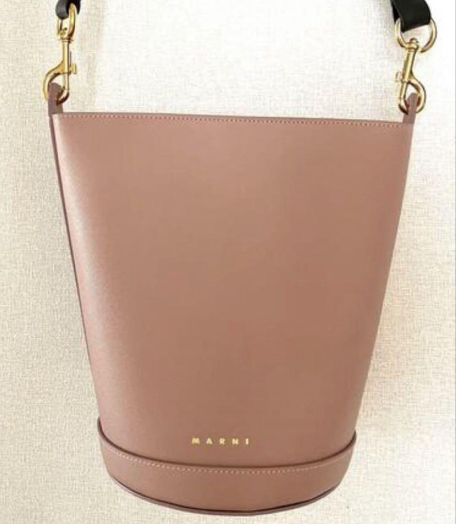 【新品同様】MARNI ピンク バケツ型ショルダーバッグ