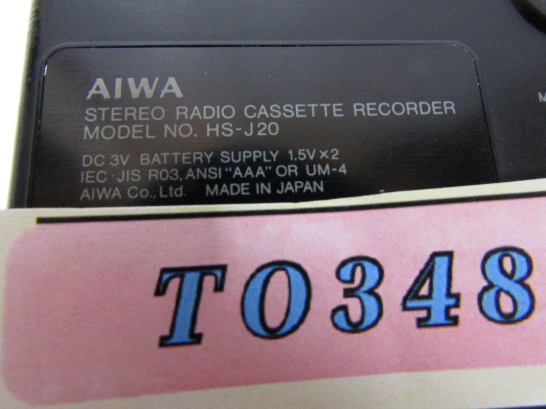 T0348 AIWA カセットボーイ　HS-J20