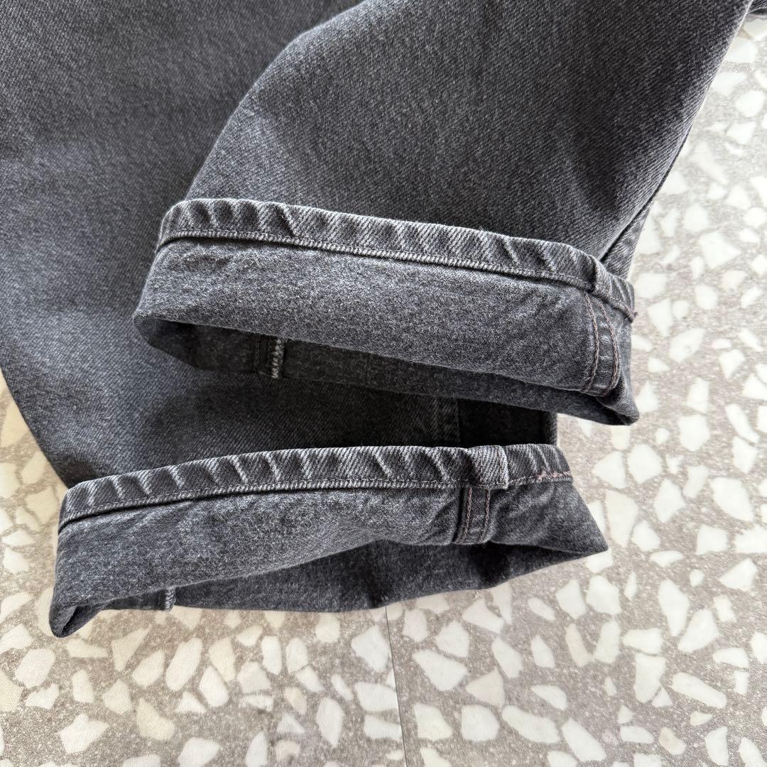 【太ブラックデニム】Levi's550ストリート古着　靴下チラ見せコーデ◎通年