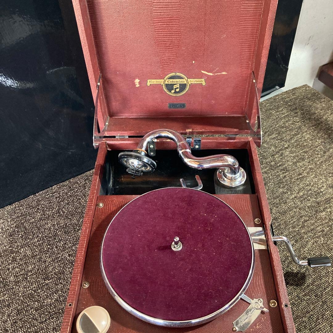 サイン・掲示用品 パネル 手回し蓄音機 アンティーク レトロ