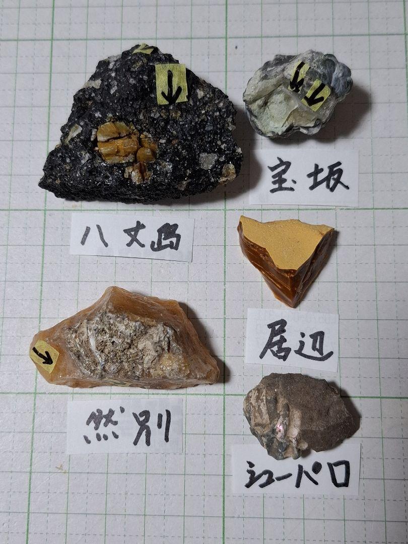 虹色 宝坂 然別 居辺 オパール 珪化木 八丈島灰長石 アノーサイト 木石 国産