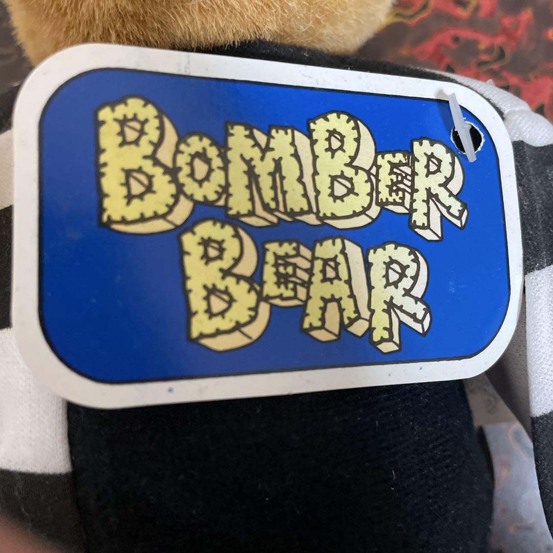 【2025春夏新色】 中古品BOMBER BEAR ストライプクマぬいぐるみ13-584 ぬいぐるみ