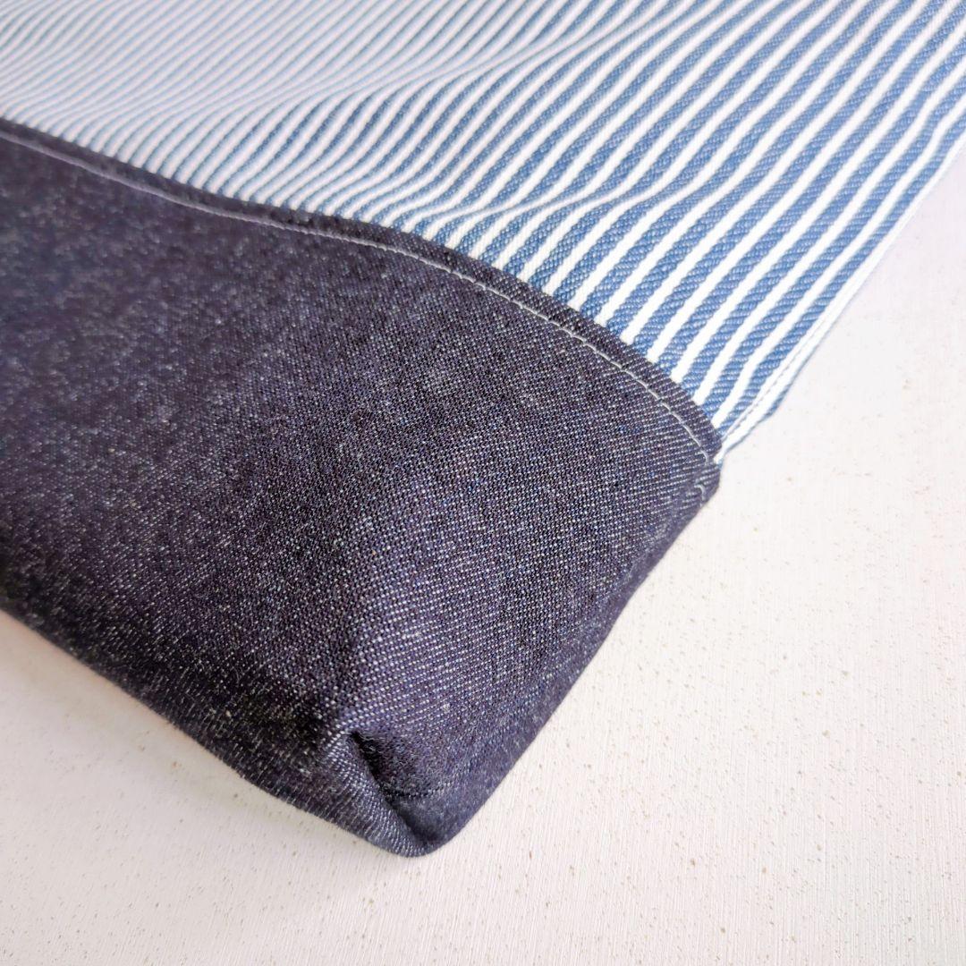 【myk】ヒッコリーのレッスンバッグ　内布キルティング myk様専用】ヒッコリーのレッスンバッグ 内布キルティング