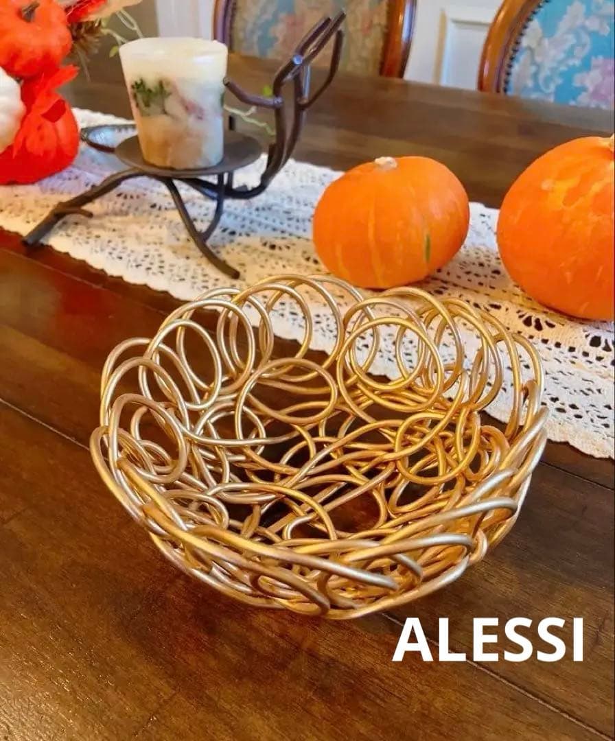アレッシ　ボウル　ゴールド　ALESSI