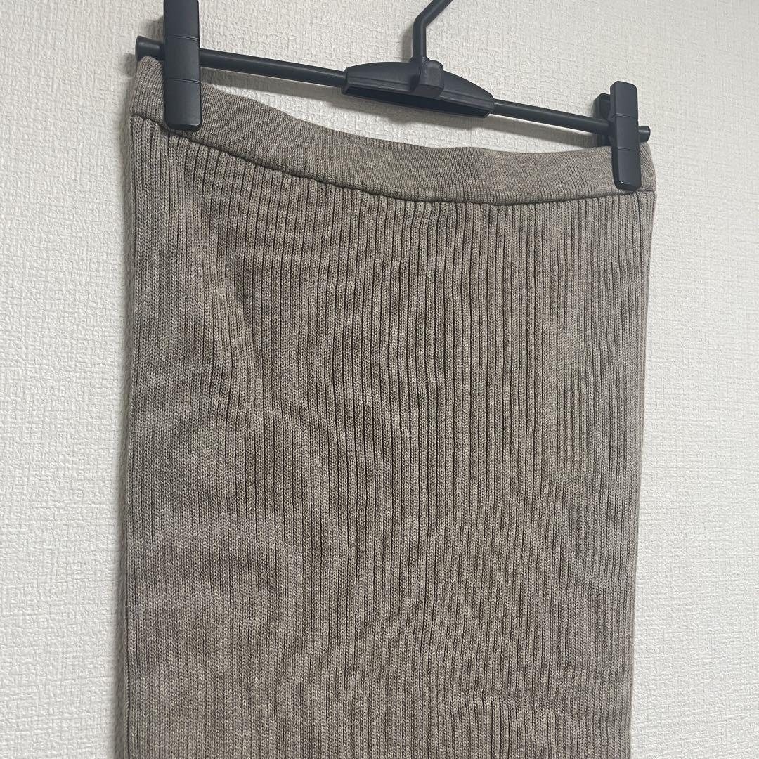 PRISTINE 【新品・未使用】ヤクウール マルチボーダー リブ スカート M