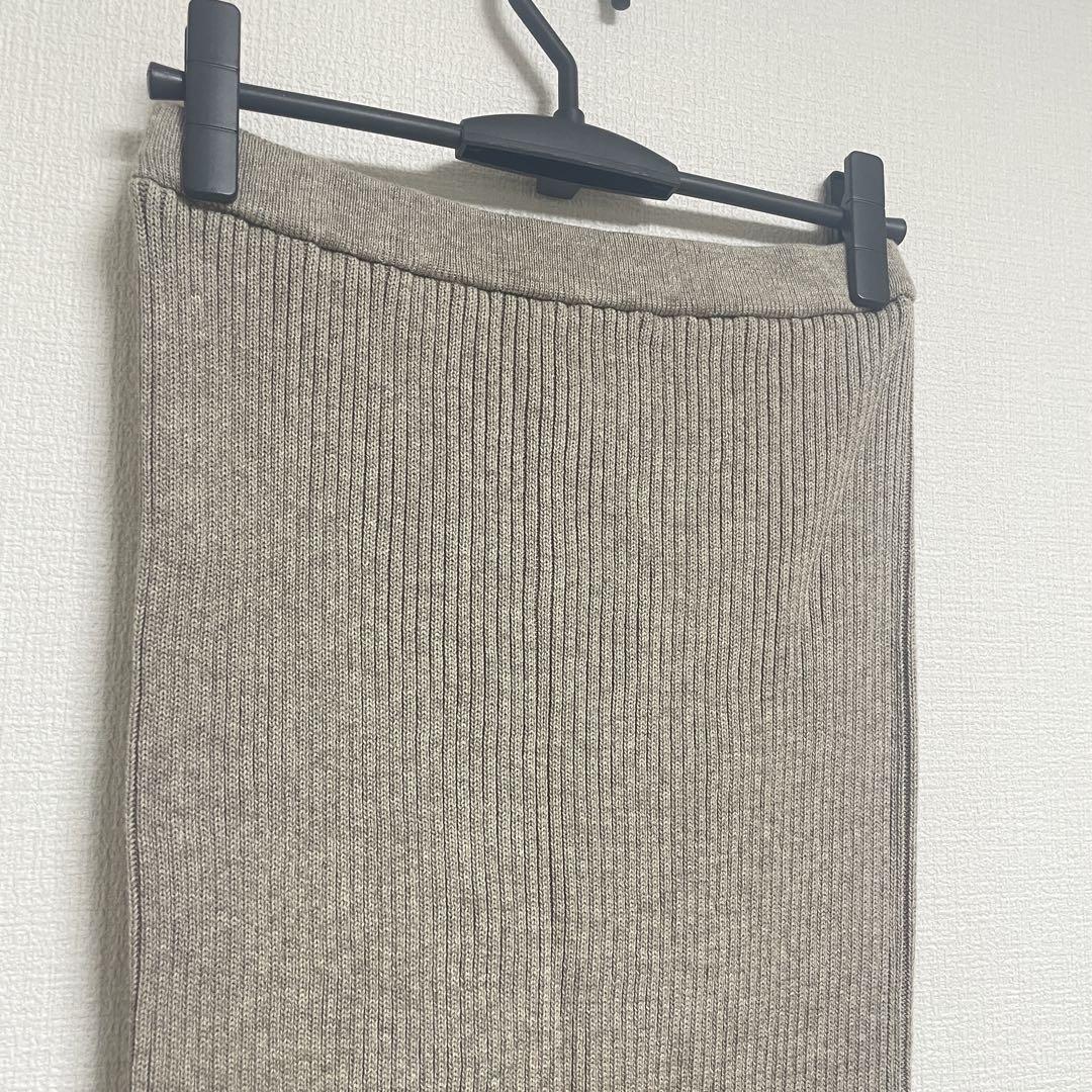 PRISTINE 【新品・未使用】ヤクウール マルチボーダー リブ スカート M