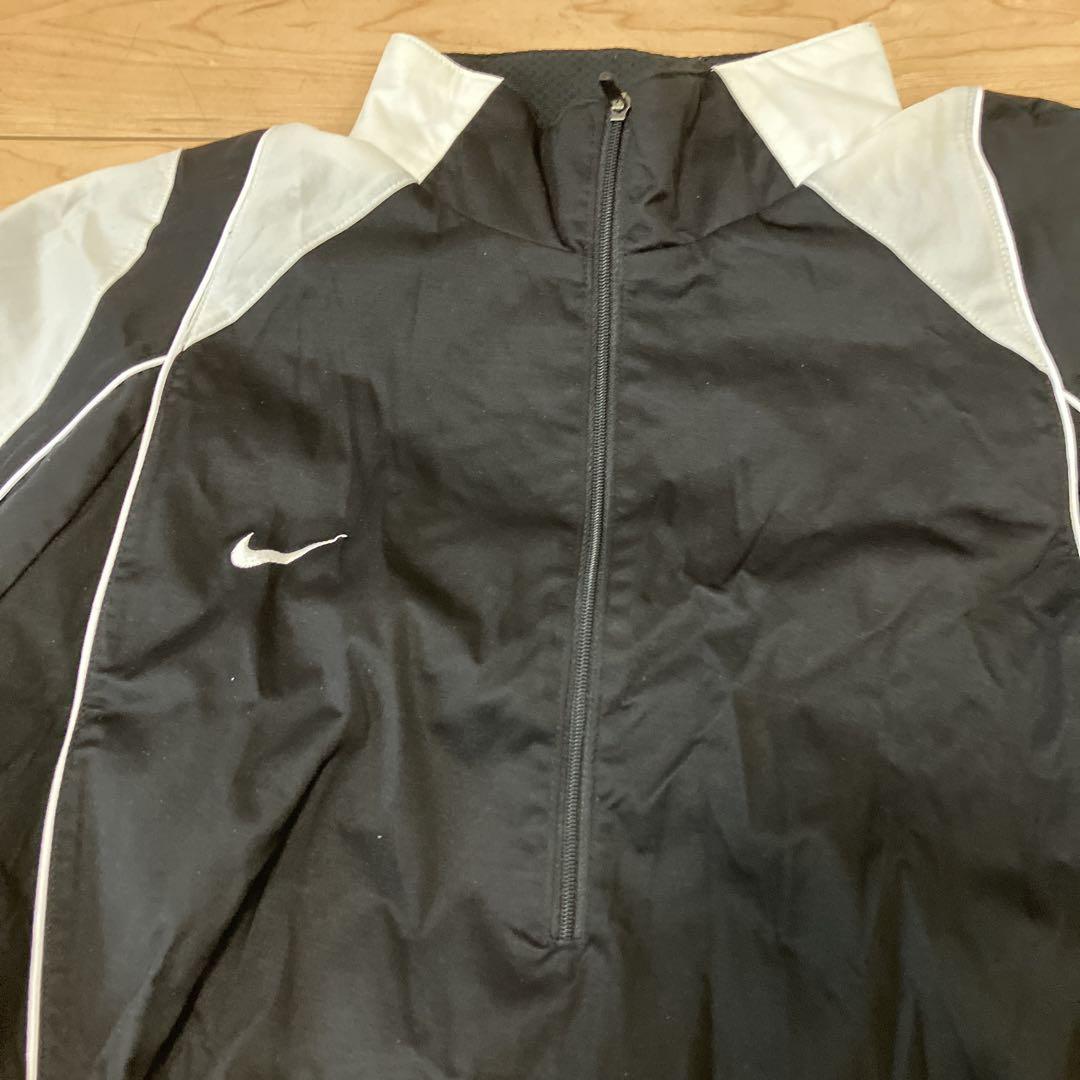 【新品未使用】Nike 半袖 ジップアップ ジャケット 黒・灰色 2XL