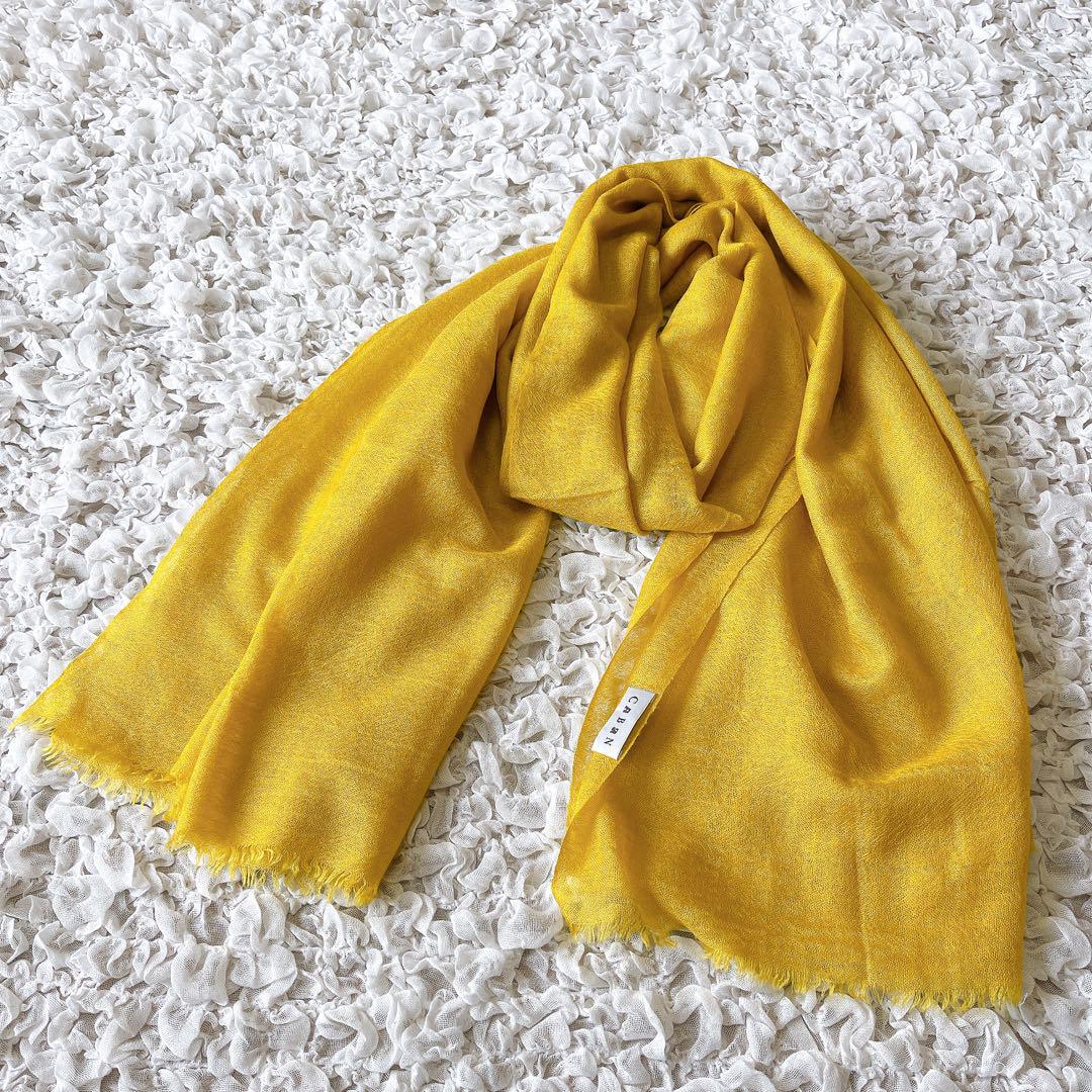 CABaN キャバン ストール イエロー 大判 巻物 yellow ふんわり