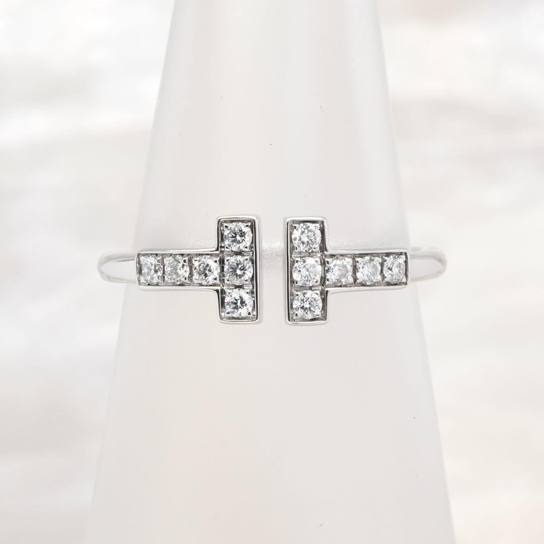 ★Tiffany&Co.★ Tワイヤー ダイヤリング K18WG