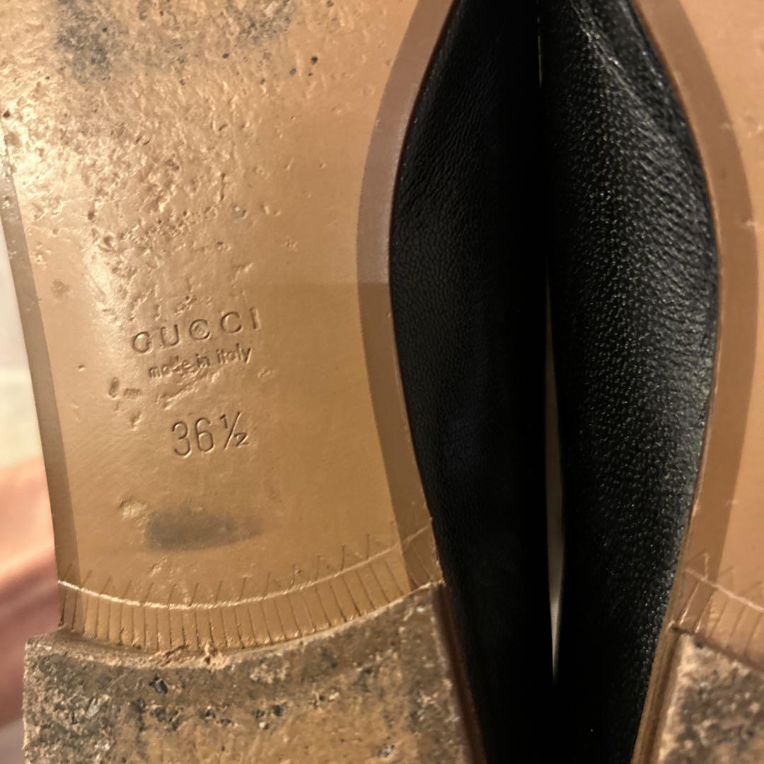 GUCCI G レザー バレエ フラットシューズ
