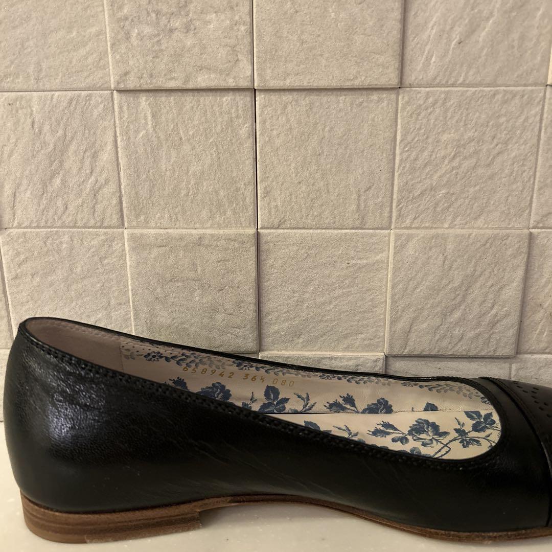 GUCCI G レザー バレエ フラットシューズ
