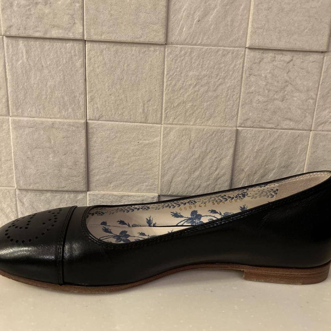 GUCCI G レザー バレエ フラットシューズ