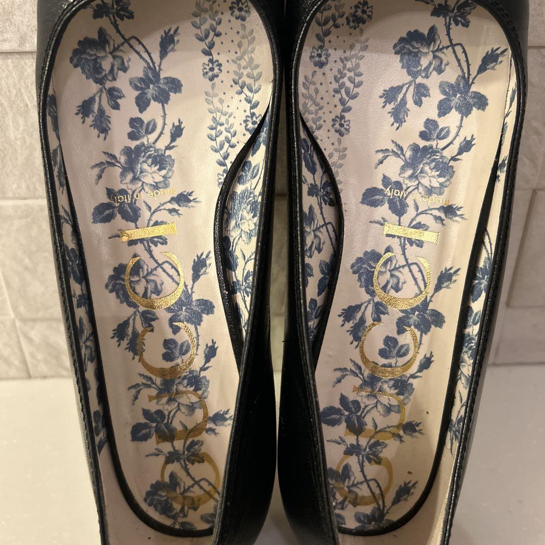 GUCCI G レザー バレエ フラットシューズ