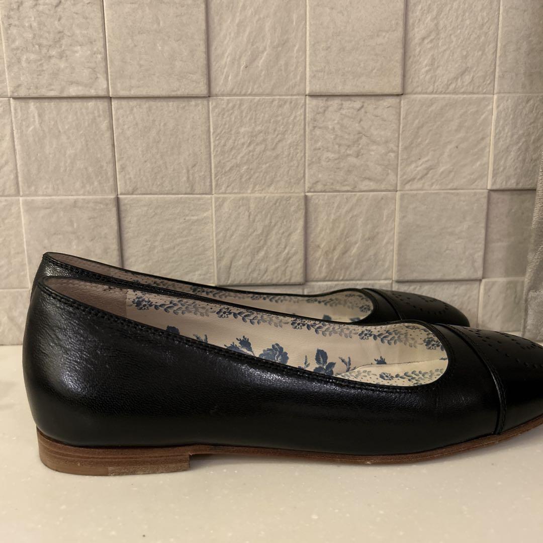 GUCCI G レザー バレエ フラットシューズ