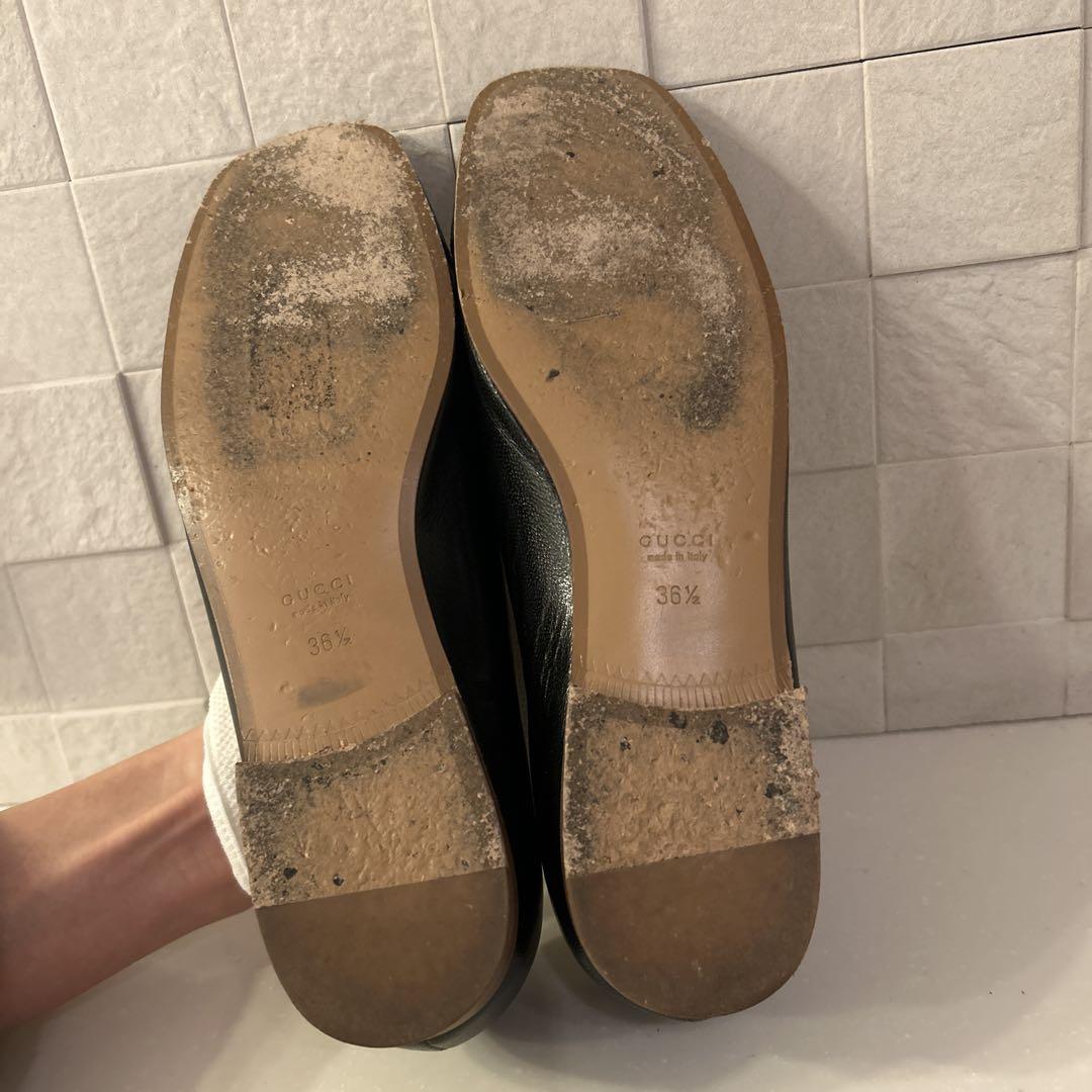 GUCCI G レザー バレエ フラットシューズ