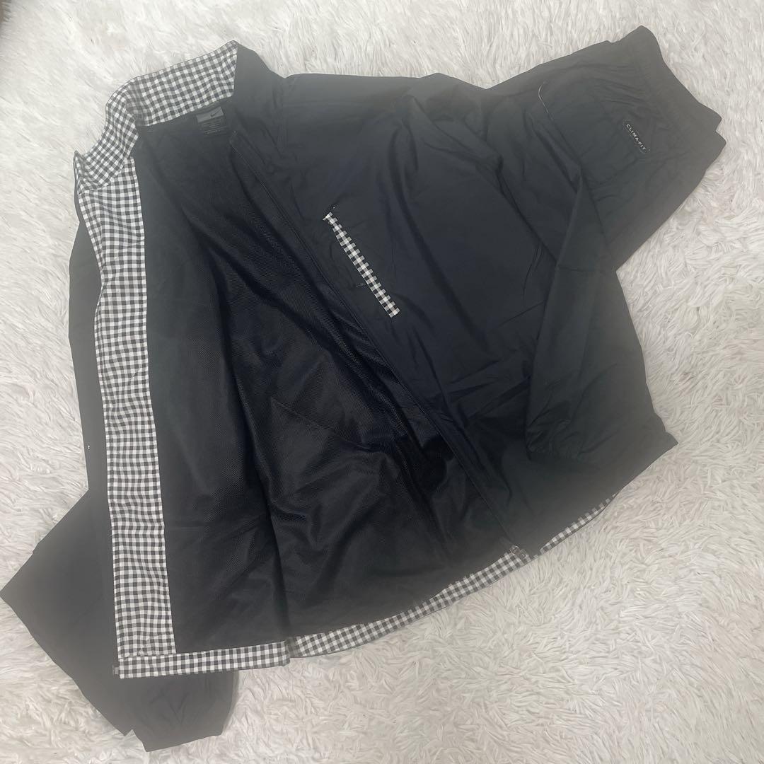 未使用級　ナイキ　ジャージ　セットアップ　DRIFIT チェック　速乾　薄手　黒