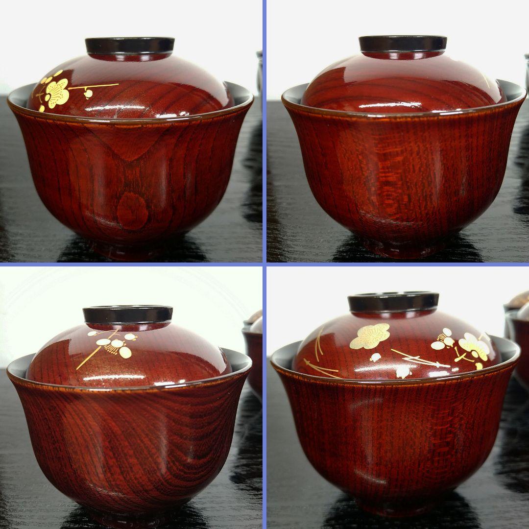 AB36 時代 輪島塗 小吸物椀 欅製 拭漆 十客 木箱 懐石 会席 茶事 AB36 時代 輪島塗 小吸物椀 欅製 拭漆 十客 木箱 懐石 会席 茶事