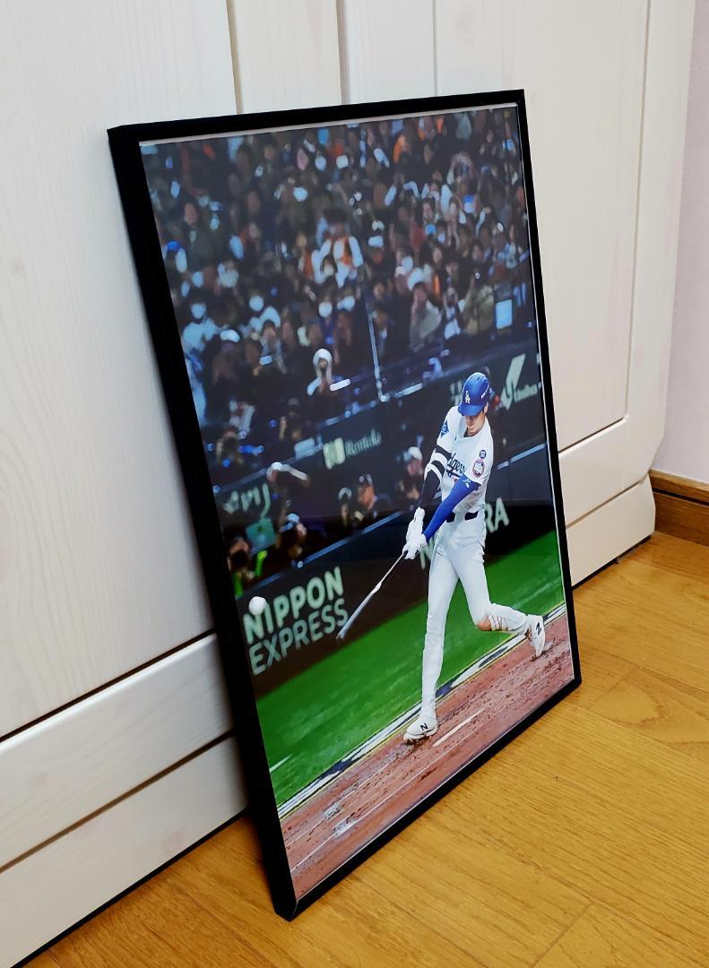 祝ドジャース大谷翔平 2024年MVP獲得！A3サイズポスターフレーム