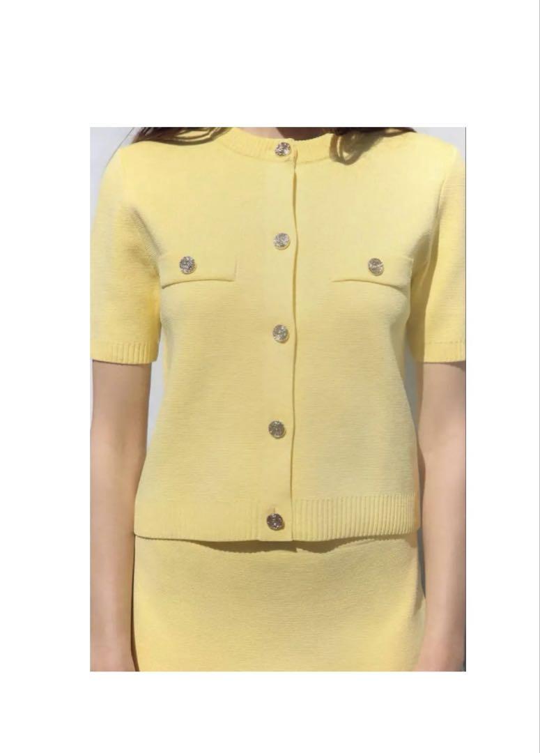 ZARA ショートスリーブニットカーディガン S