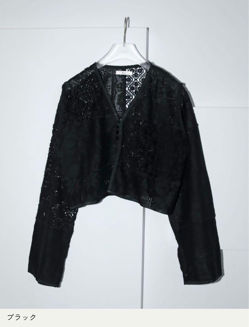 アンヌークPatchwork Lace Cardiganブラック