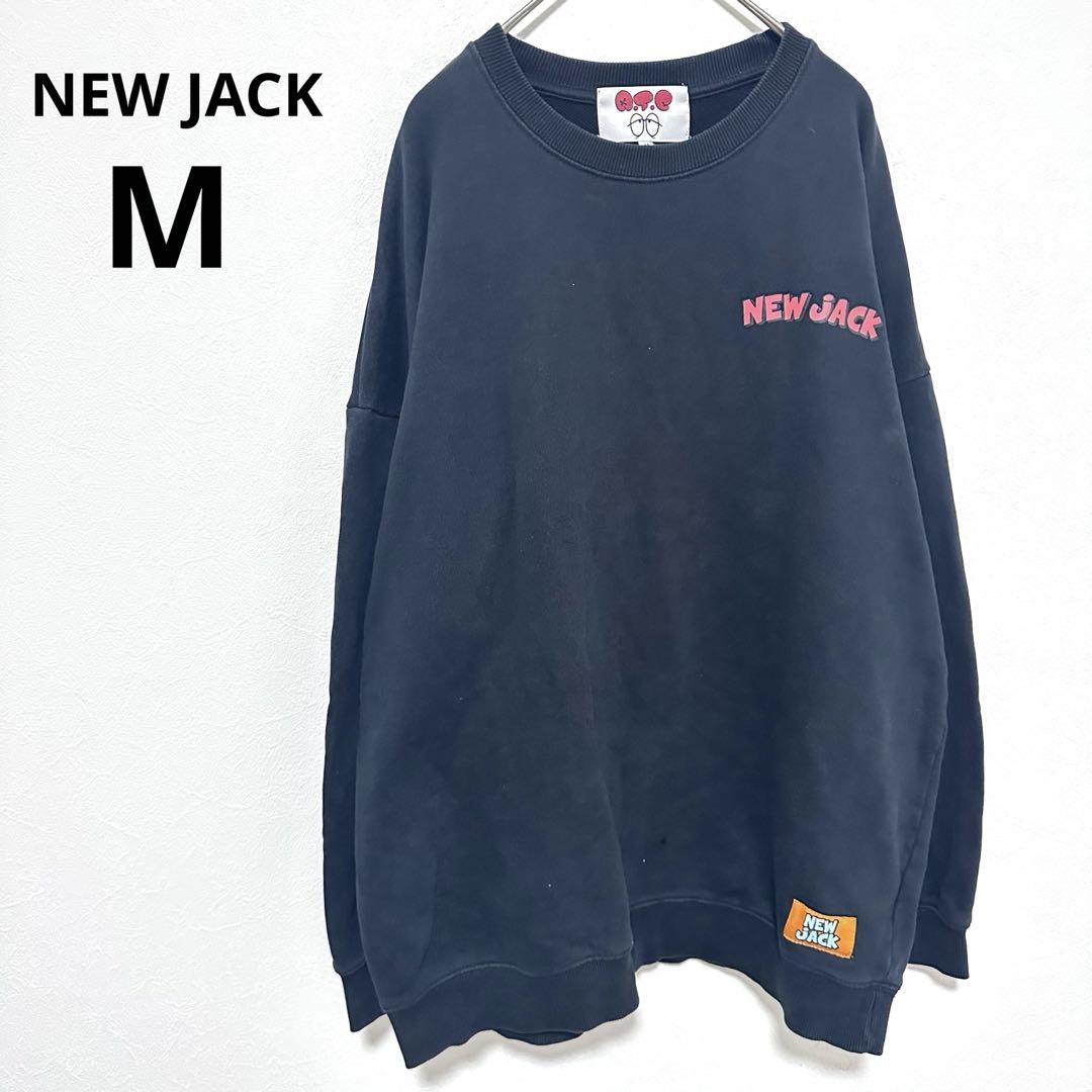 ニュージャック バックプリント トレーナー【M】Boys&girls ストリート